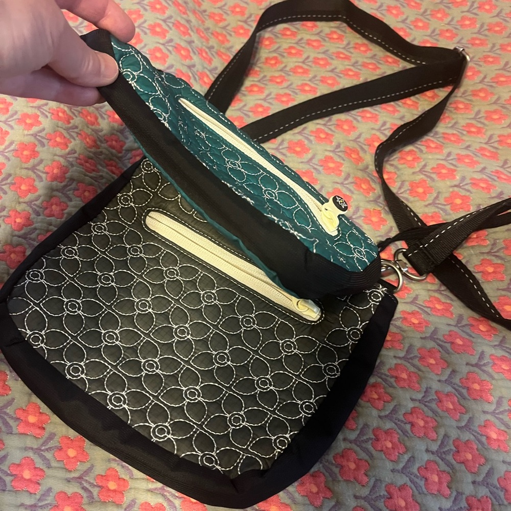 Sherpani Teal and Black Crossbody Bag - Picture 2 of 8